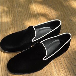 Saks Fifth Avenue Men's Black Velvet Loafers sz 7